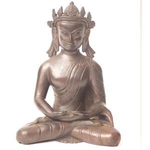 copper black buddha statue2